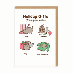 Holiday Gifts (From Your Cat) Christmas Card