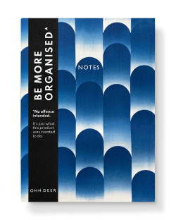 Abstract Blue Linen Notebook (9185)