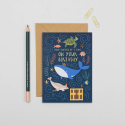 Whale of a Time Birthday Card For Kids Fun Children?s Card