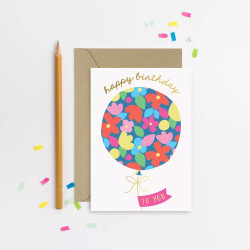 Balloon Birthday Card Female Birthday Card Cards For Her
