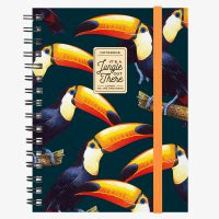 NOTEBOOK WITH SPIRAL - LARGE - TOUCANS