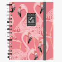 NOTEBOOK WITH SPIRAL - LARGE - FLAMINGO