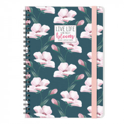 LARGE WEEKLY SPIRAL BOUND DIARY 16 MONTH 2020/2021 - FLOWERS