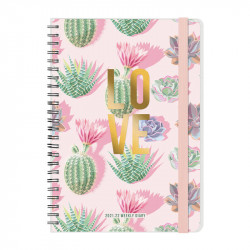 LARGE WEEKLY SPIRAL BOUND DIARY 16 MONTH 2021/2022 - LOVE