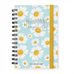 SMALL WEEKLY SPIRAL BOUND DIARY 12 MONTH 2022 - DAISY