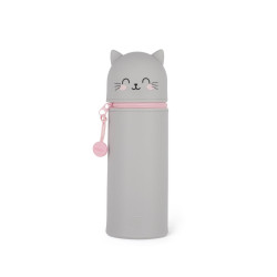 KAWAII 2 IN 1 SOFT SILICONE PENCIL CASE - KITTY