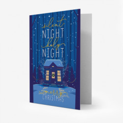 UNUSUAL CHRISTMAS GREETING CARDS - 11,5X17 - SILENT NIGHT