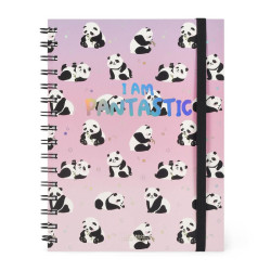 SPIRAL NOTEBOOK - LARGE LINED - PANDA