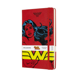 MOLESKINE LIMITED EDITION NOTEBOOK WONDER WOMAN  LARGE RULED RED