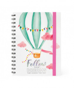 SPIRAL NOTEBOOK - LARGE LINED - AIR BALLOON