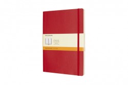 MOLESKINE NOTEBOOK XL RULED SCARLET RED SOFT COVER