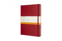 MOLESKINE NOTEBOOK XL RULED SCARLET RED HARD COVER