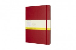 MOLESKINE NOTEBOOK XL SQUARED SCARLET RED HARD COVER