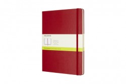 MOLESKINE NOTEBOOK XL PLAIN SCARLET RED HARD COVER