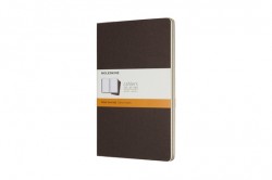 Moleskine, L-kokoinen, kahvinruskea Cahier Journals -muistikirja viivoitetuilla sivuilla