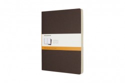 Moleskine, XL-kokoinen, kahvinruskea Cahier Journals -muistikirja viivoitetuilla sivuilla