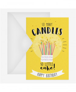 HAPPINESS GREETING CARDS - 11,5X17 MANY CANDLES