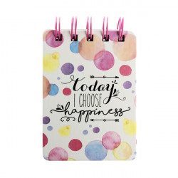 MINI SPIRAL  NOTEBOOK - HAPPINESS
