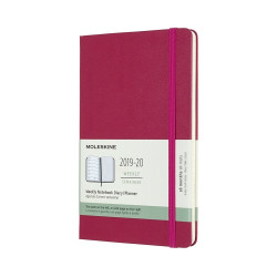 MOLESKINE 18M WEEKLY NOTEBOOK LARGE SNAPPY PINK HARD COVER