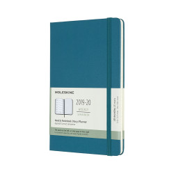 MOLESKINE 18M WEEKLY NOTEBOOK LARGE MAGNETIC GREEN HARD COVER