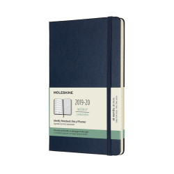 MOLESKINE 18M WEEKLY NOTEBOOK LARGE SAPPHIRE BLUE HARD COVER