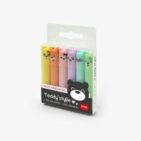TEDDY?S STYLE  - SET OF 6 MINI PASTEL HIGHLIGHTERS