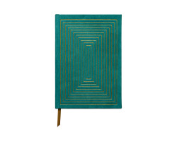 Hard Cover Green Suede Journal