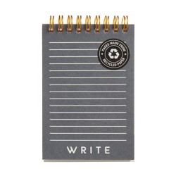 MR8034 NOTEPAD W/WIRE-O GREY NATURALLY