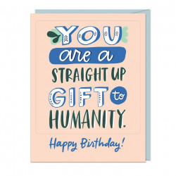 Gift to Humanity Birthday Sticker Card