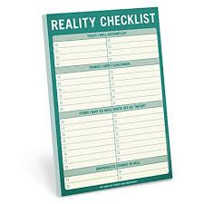 Reality Checklist Pad