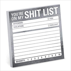 Shit List Metallic Sticky Notes