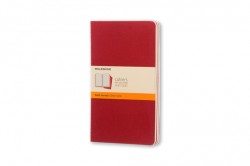 MOLESKINE CAHIER JOURNALS LARGE RULED CRANBERRY RED