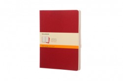 MOLESKINE CAHIER JOURNALS EXTRA LARGE RULED CRANBERRY RED
